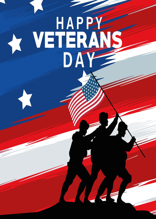 Happy Veterans Day USA Flag