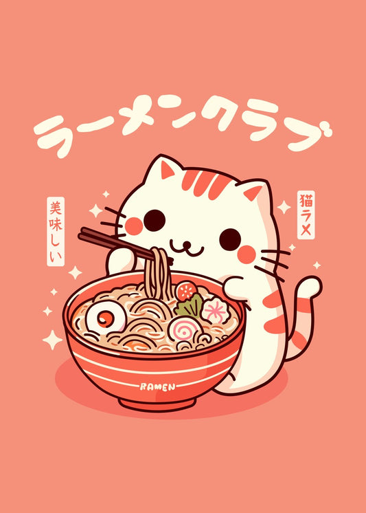 Cute Ramen Cat