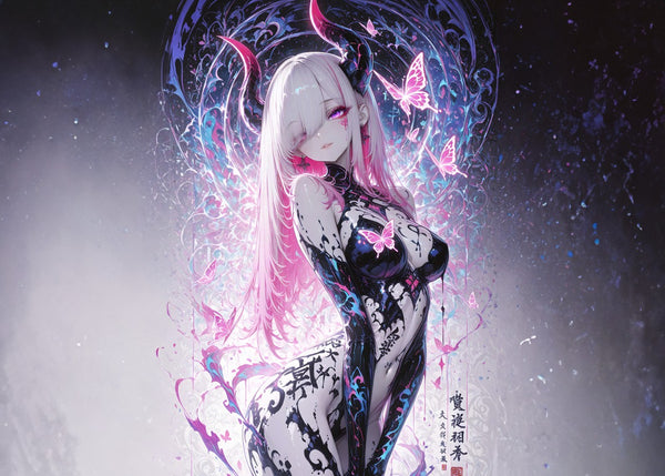 Enchanted Horned Girl Elegance