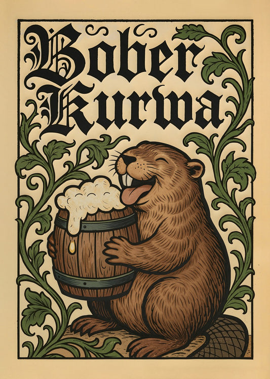 Bober Kurwa Vintage Beer Art
