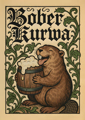 Bober Kurwa Vintage Beer Art