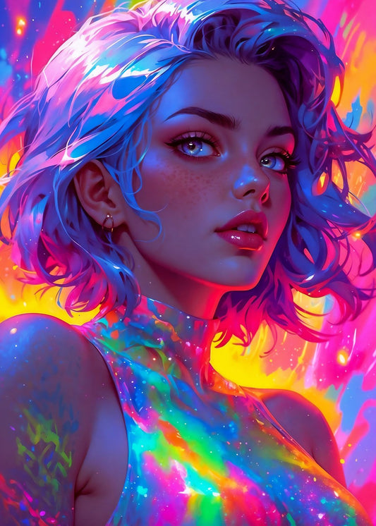 Neon Manga Woman
