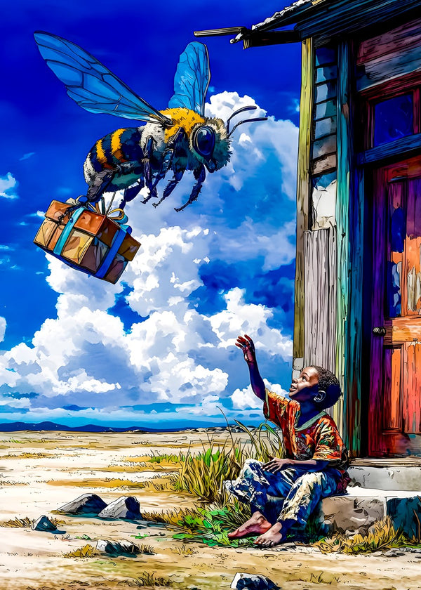 Bee Delivering Box Fantasy