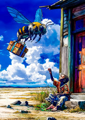 Bee Delivering Box Fantasy