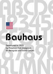 Bauhaus font, 1975