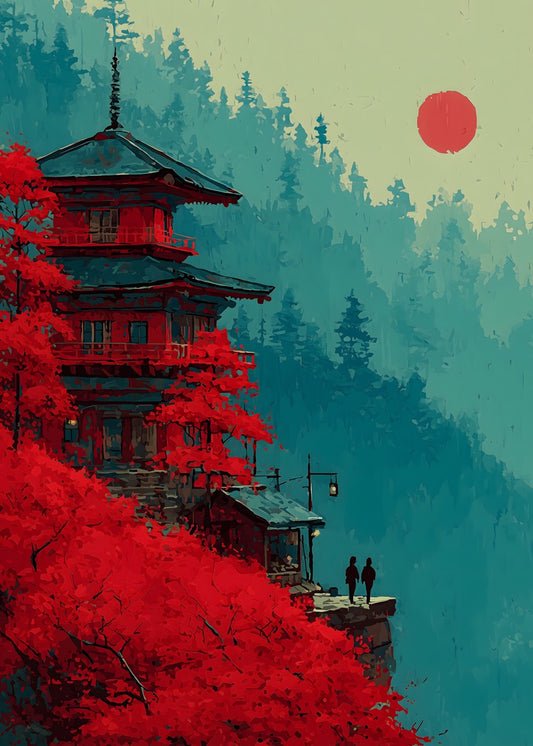 Serenity in Crimson