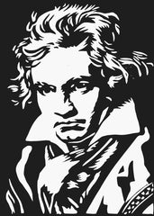 Beethoven Portrait Black White