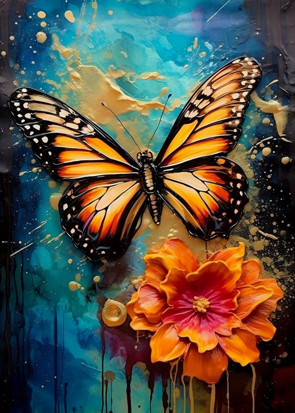 Butterfly Flower Painting