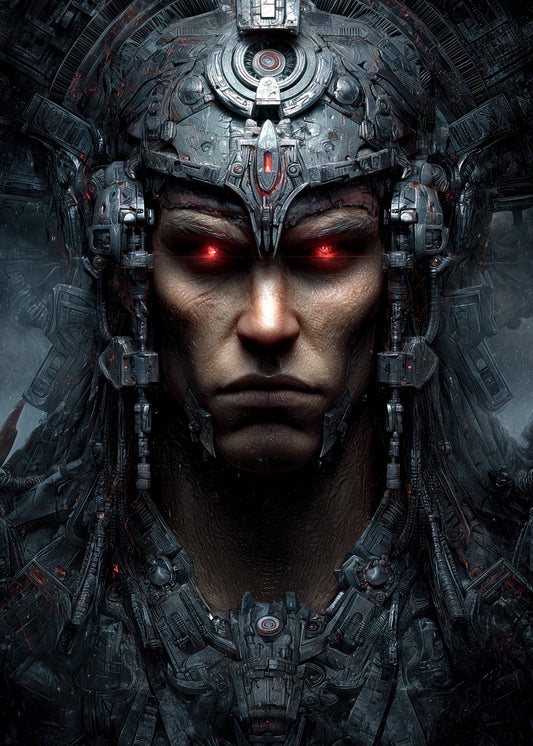 Futuristic Warrior Red Eyes