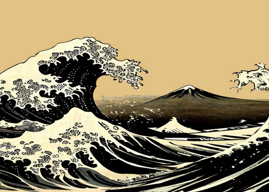 Hokusai sumi e landscape