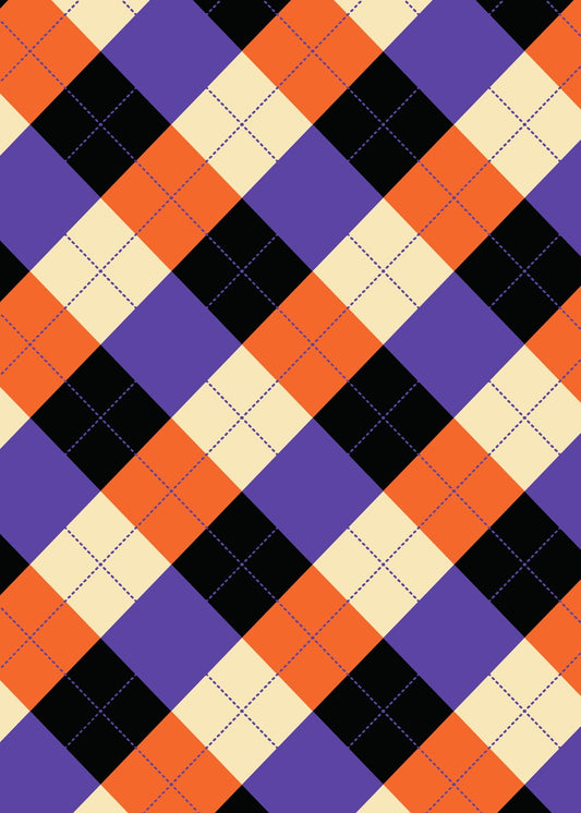 Halloween Argyle Plaid