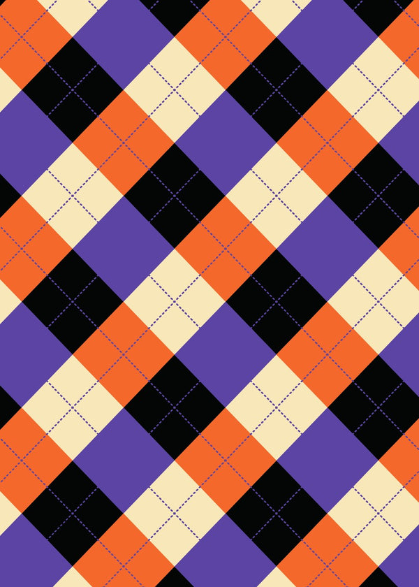 Halloween Argyle Plaid
