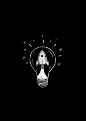 A Rocket Inside A Light Bulb