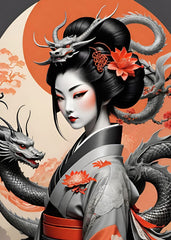 Japanese Geisha art 