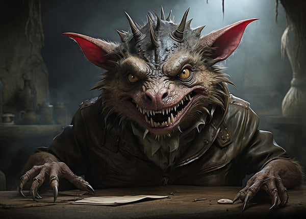 chupacabra wearing a jacket