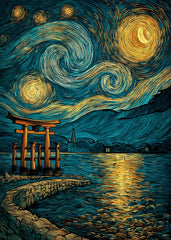 Torii Under Starry Sky