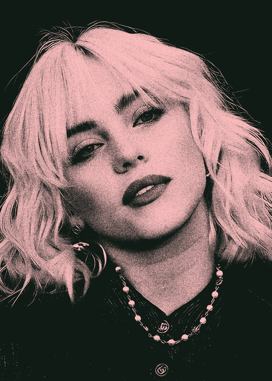 Billie Eilish Pink Potrait