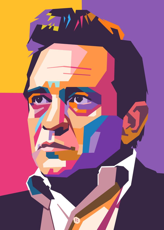 Johnny Cash pop art portrait