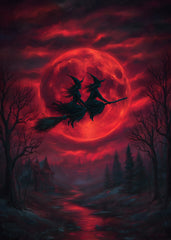 Witches' Moonlit Flight