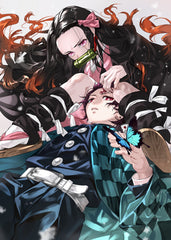 Nezuka and Tanjiro Kamado