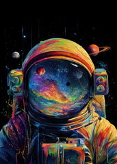 Astronaut with Vibrant Colors