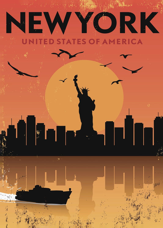 New York City USA Sunset 
