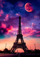 Eiffel Purple Glow
