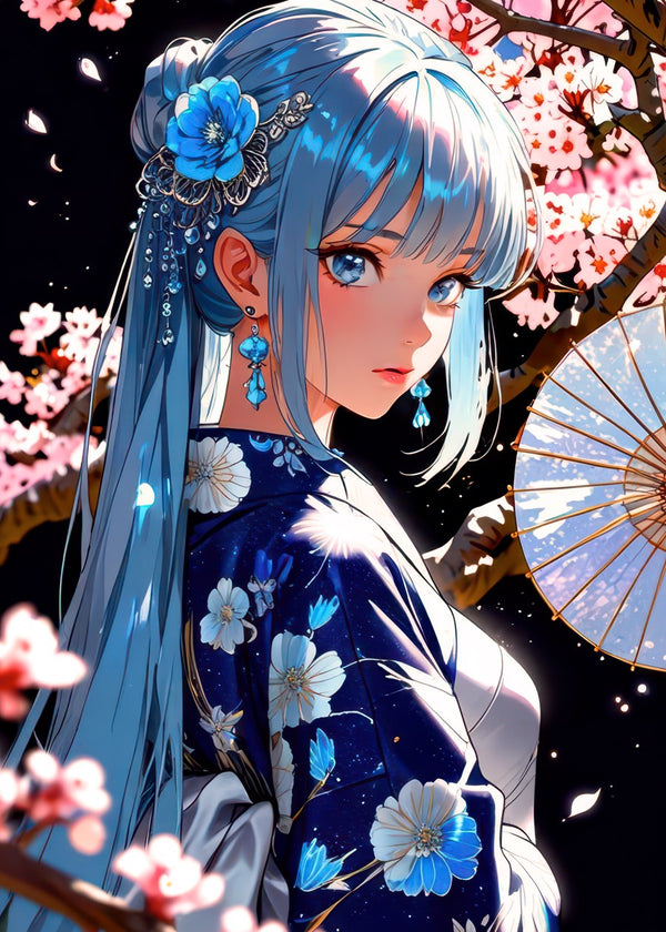 Girl Wearing Kimono