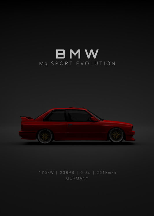 BMW M3 E30 Evo 3 Red - Specs