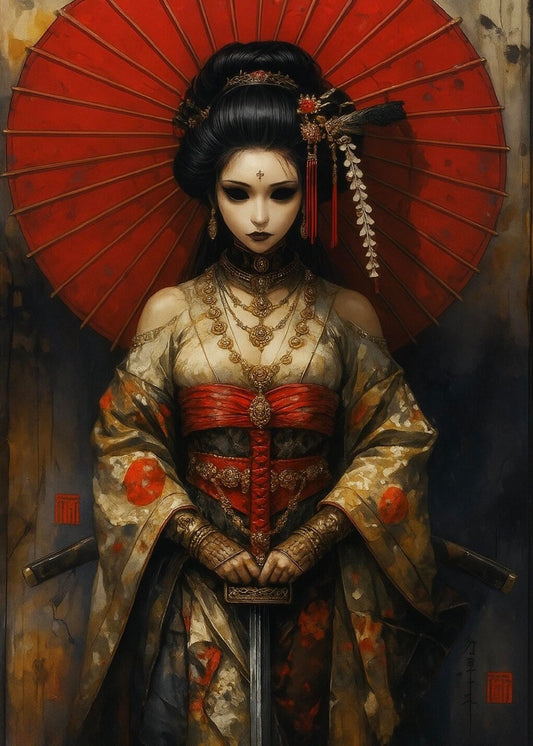 Japanese style ninja woman