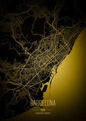 Barcelona Lights City Map