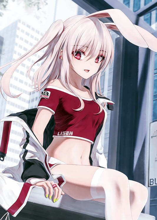 Red shirt Anime bunny girl