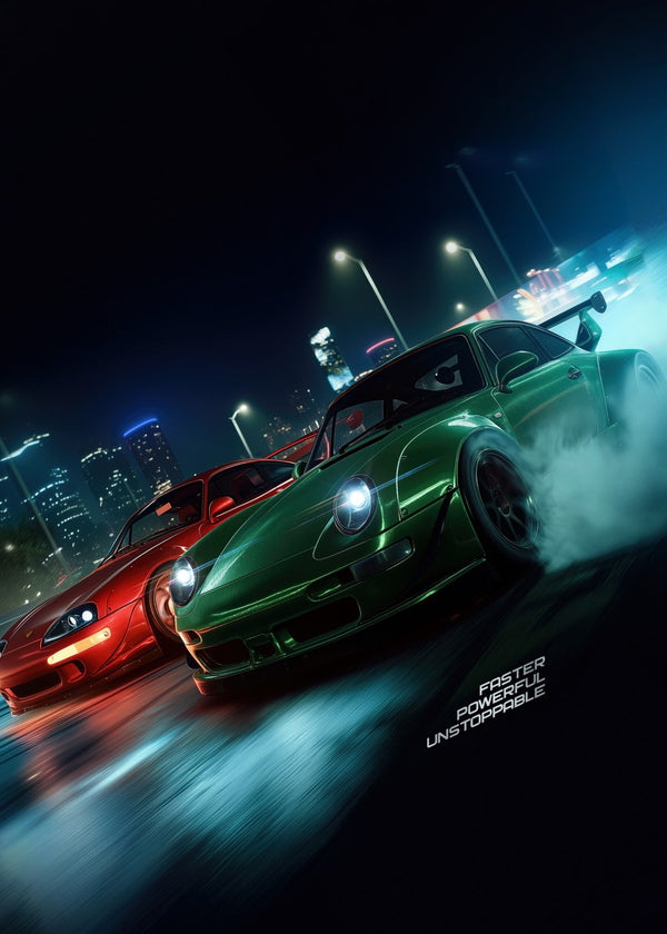 Porsche vs. Supra: Night Race
