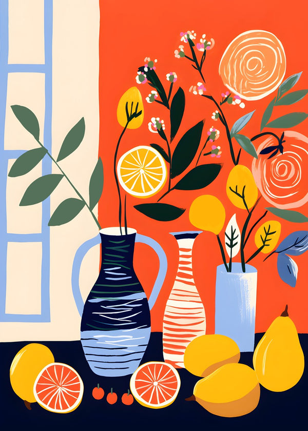 Citrus Vase Still Life