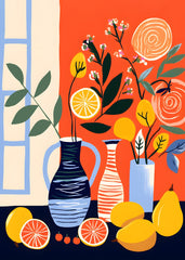 Citrus Vase Still Life