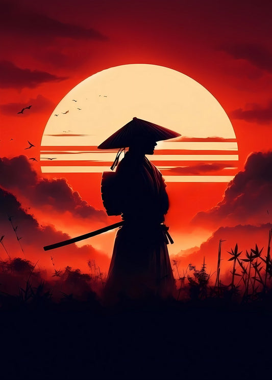 Sunset Samurai Silhouette