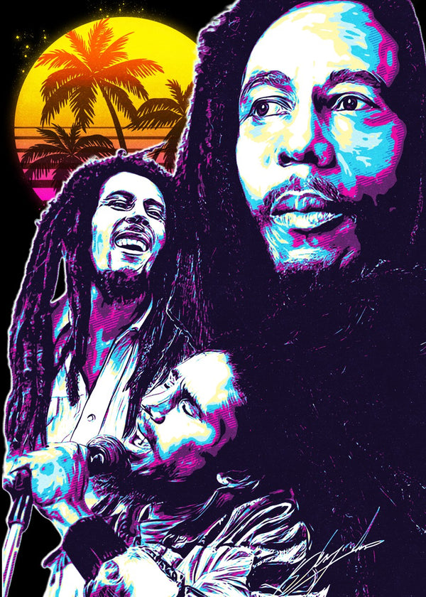 Bob Marley 80s Retro