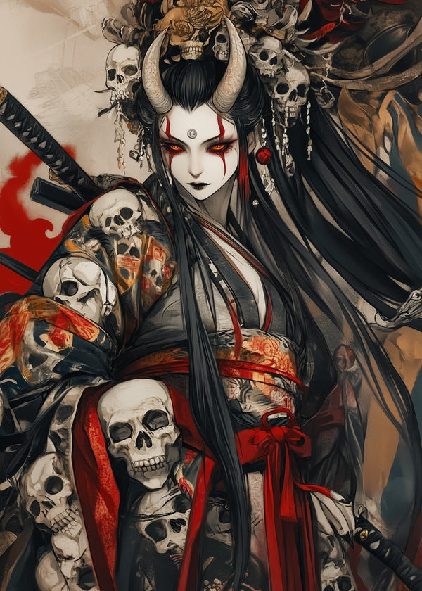 Demon Geisha with Samurai