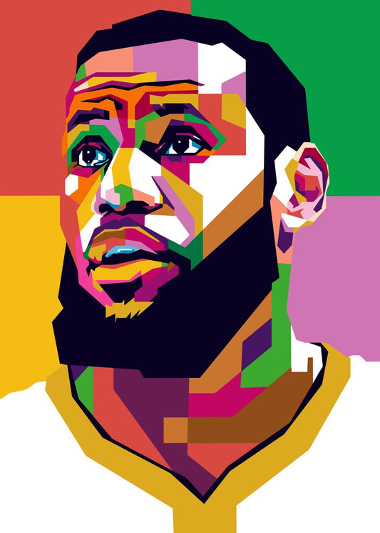 LeBron James Abstract Portrait