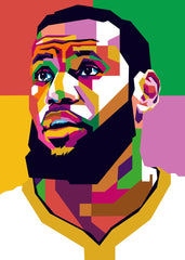 LeBron James Abstract Portrait