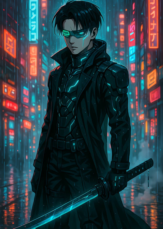 Cyberpunk Levi with Katana