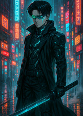 Cyberpunk Levi with Katana