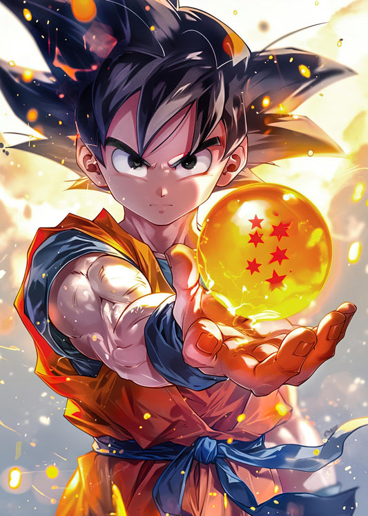 Goku with the dragon ball