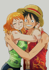 Monkey D. Luffy and Nami