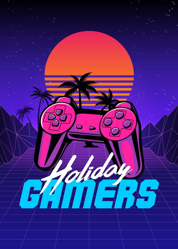 Holiday gamers - retrowave