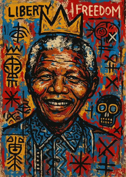 Nelson Mandela with Crown