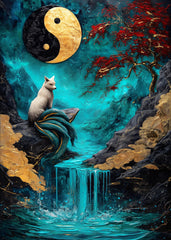 Yin and Yang Enchanted Mystical Fox