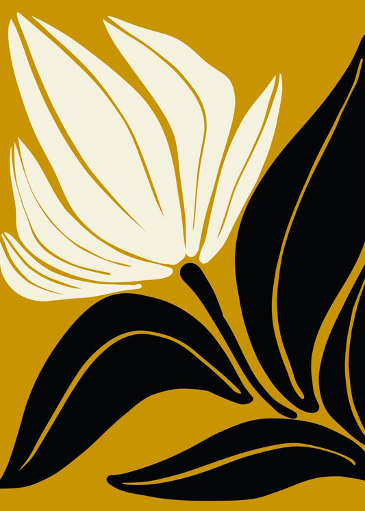 Golden Minimalist Flower