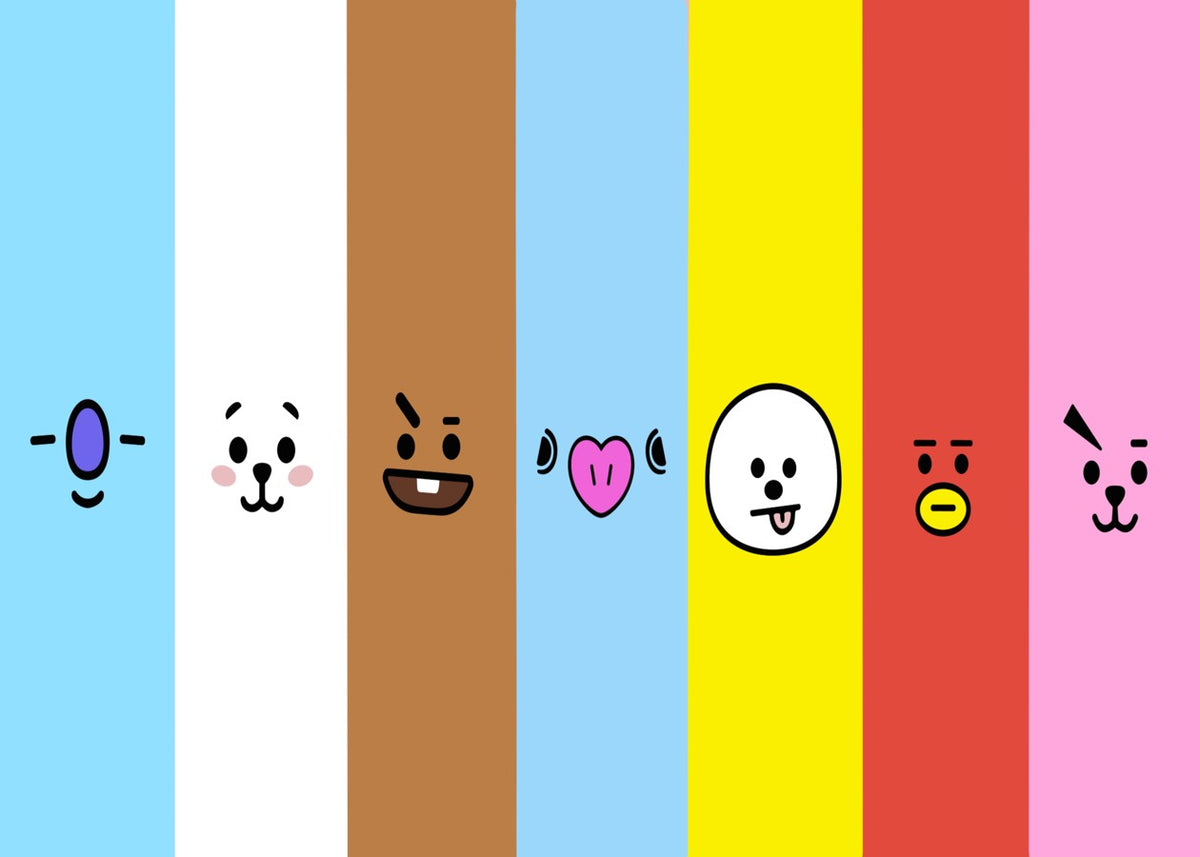 BT21 Characters Colorful Strip