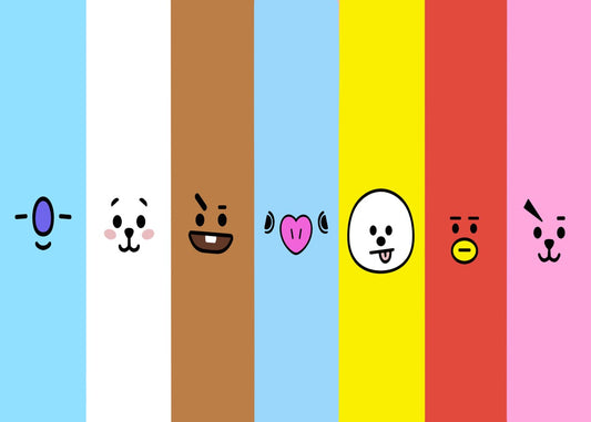 BT21 Characters Colorful Strip